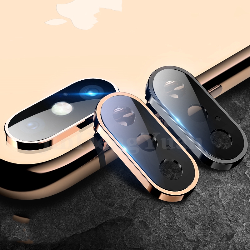 Vỏ kính cường lực bảo vệ camera sau cho Iphone X Xs 11 12 Pro Max Xr Mini