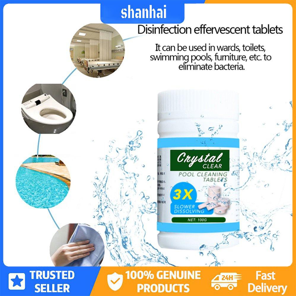 Chai 100 Viên Nén Clo Vệ Sinh Nước Hồ Bơi Khử Trùng Vi Khuẩn Tức Thì
