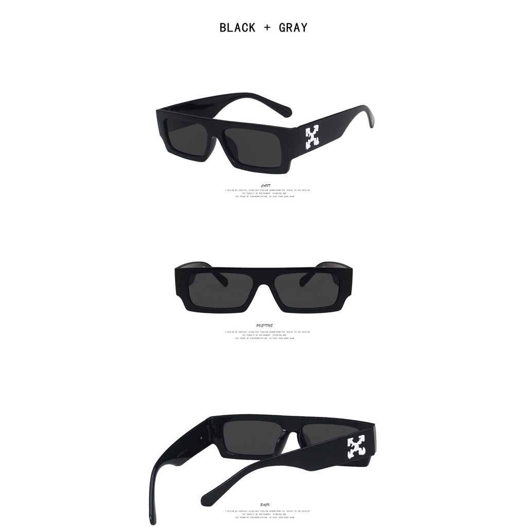 Kính gọng hình vuông họa tiết chữ X phong cách thời trang vintage unisex