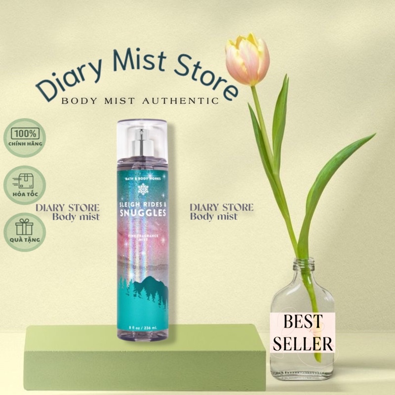 𝐃𝐢𝐚𝐫𝐲𝐦𝐢𝐬𝐭.𝐬𝐭𝐨𝐫𝐞 Xịt Thơm Toàn Thân Bath and Body Works - Sleigh Rides & Snuggle
