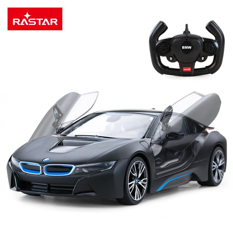 (ĐỒ CHƠI CHÍNH HÃNG) Ô tô điều khiển từ xa RASTAR / Xinghui BMW i8 với nội thất tinh tế có thể mở cửa đồ trẻ em <