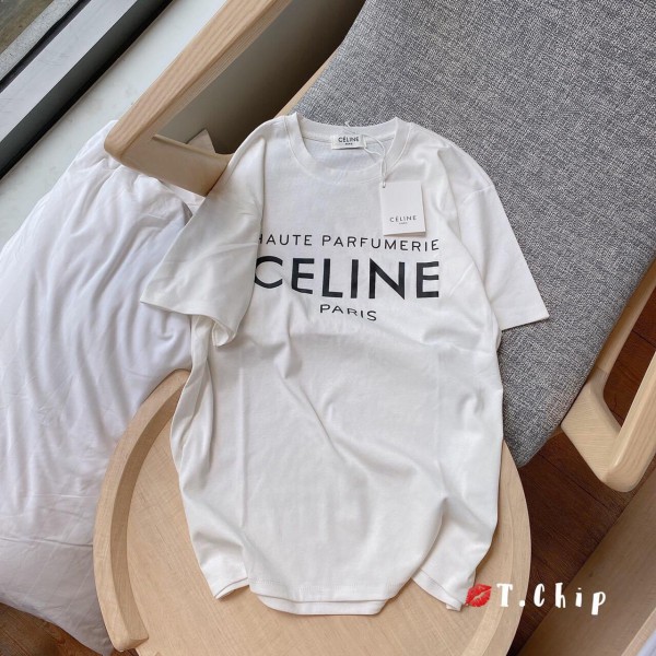 Áo Thun CELINE Dáng Unisex Tay Lỡ Nam Nữ Oversize(45-75kg) HT016