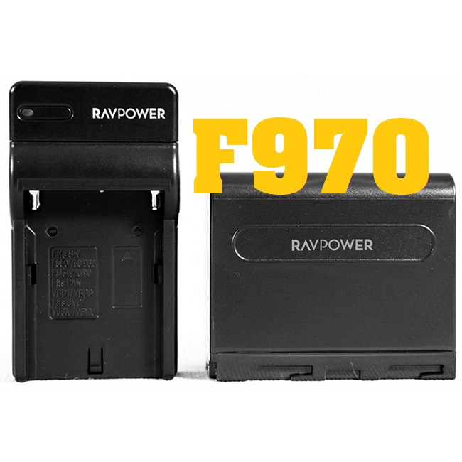 Bộ pin sạc Ravpower NP-F970 for Sony F960, F950, F550, F750, FM50, FM70, FM90, PAN VDB1, VDB2, JVC V607u, V617u