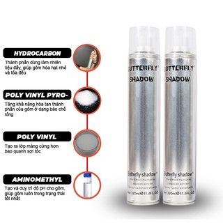 Gôm xịt tóc nam butterfly shadow 320ml