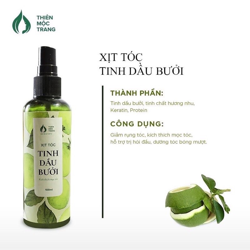 Xịt bưởi kích thích mọc tóc Thiên Mộc Trang 50ml Kích Thích Mọc Tóc Nhanh Dày Hiệu Quả [FREESHIP]