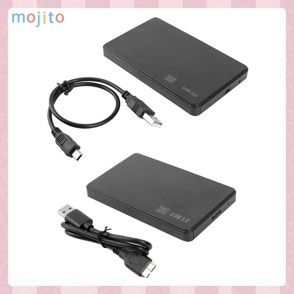 MOJITO Plastic 3TB USB 2.0/3.0 Enclosure Case 2.5 inch SATA SSD HDD Mobile Box