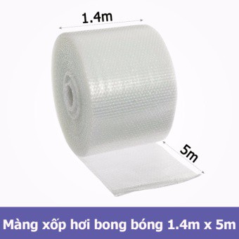 Cuộn bóng khí mini.1.4X 5M_màng xốp hơi._xốp nổ.