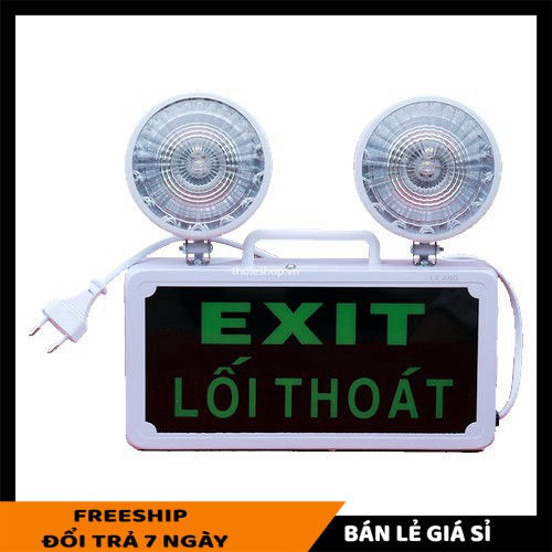 Đèn báo SALE ️Combo 2 Đèn báo thoát hiểm EXIT an toàn phù hợp lắp cho nhà cửa, khách sạn 8552