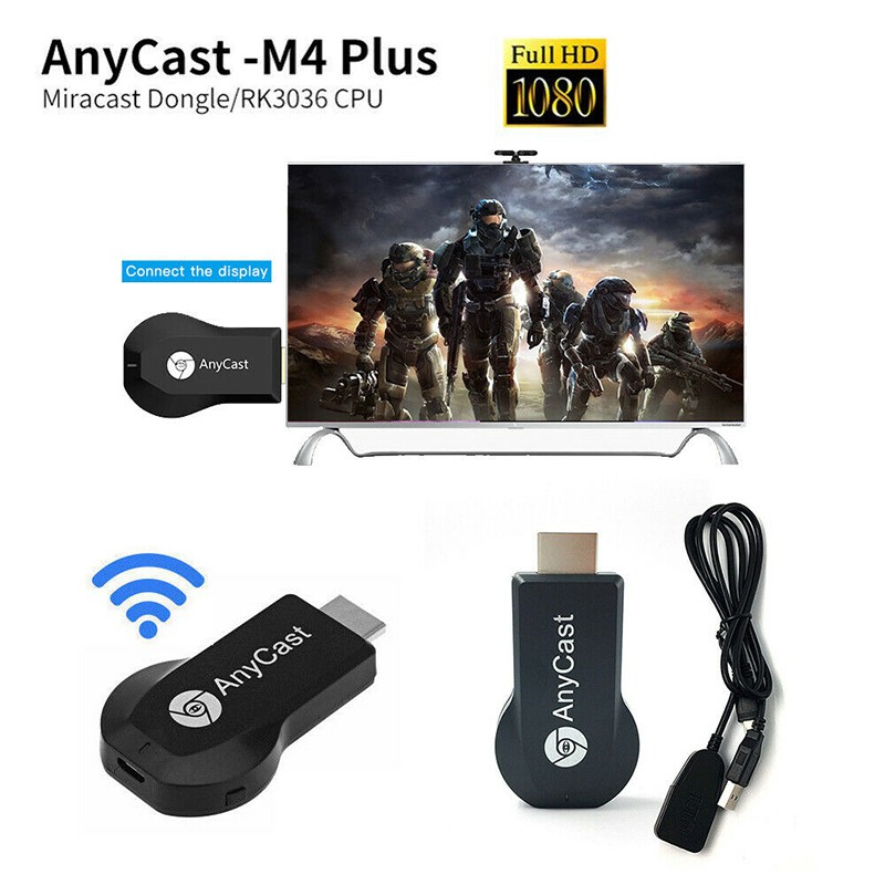 (3C & Bi) Thiết Bị Nhận Wifi Anycast M4 Plus Hdmi Dongle Tv Dlna 1080p