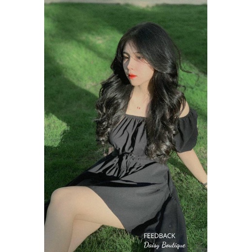 Váy đan dây lệch tầng xẻ tà, đầm có size cho người Bigsize, siêu tôn dáng Daisy Boutique SP000124