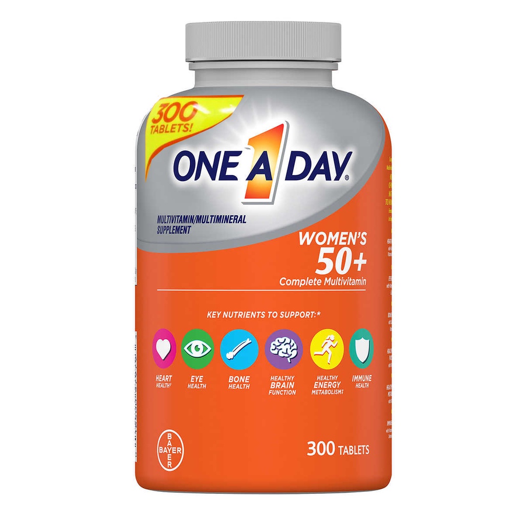 Viên uống One a day Men's , Women's 50+ Multivitamin 200 viên, Bổ sung vitamin tổng hợp cho Nam và Nữ 200v
