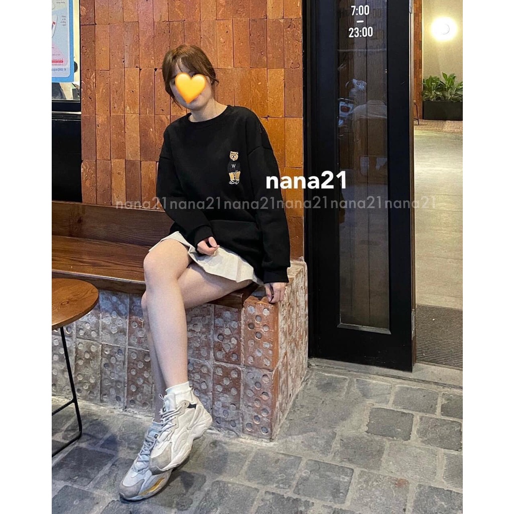 Áo Sweater Nỉ Gấu W Xinh Xỉu Samsam4896