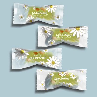 Túi đựng kẹo nougat 4*9.5cm (98 - 100 túi/xấp) - Hoa cúc Have a good day