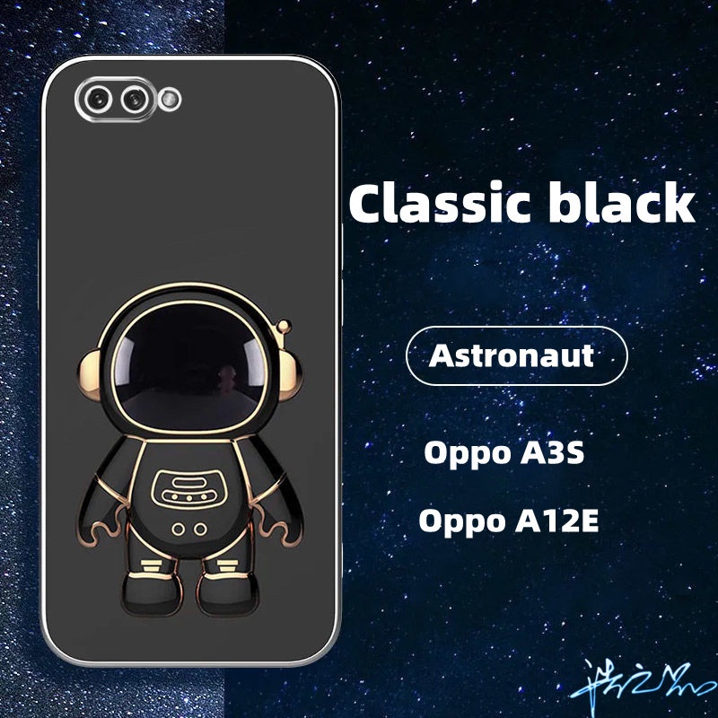 Ốp Điện Thoại In Hình Phi Hành Gia Có Giá Đỡ Cho OPPO A5S Case A12 A3S F9 A37 A83 A9 A5 A31 A53 2020 A12E A92 A52 2022