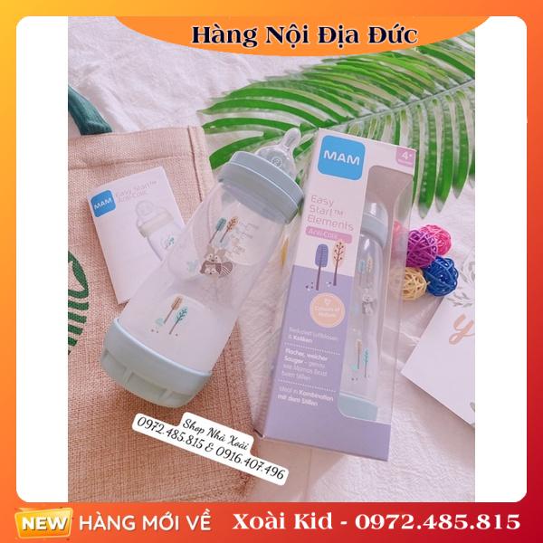 [Hàng nội địa Đức đủ bill] Bình sữa Mam Đức mẫu mới chống sặc,chống đầy hơi size 320ml bé từ 4 tháng