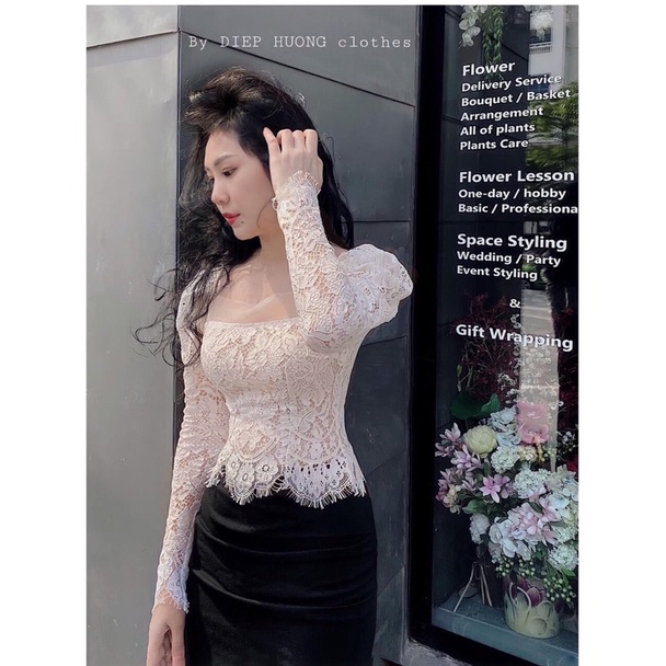 Áo ren phối lưới