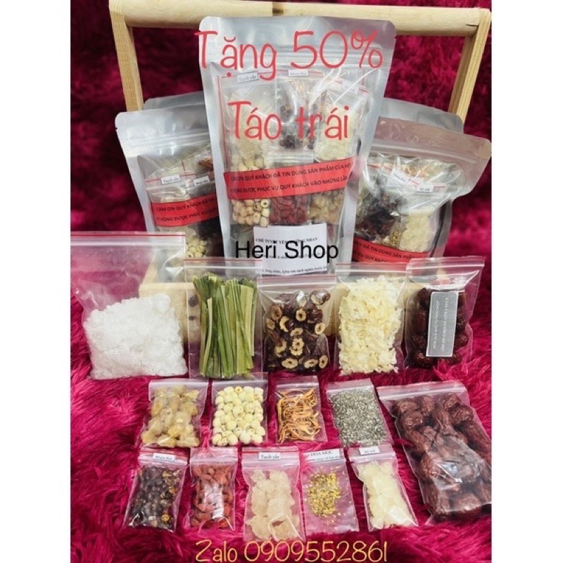 Set 500g- Chè Tuyết Yến Dưỡng Nhan 14 vị - CÓ HOA MỘC