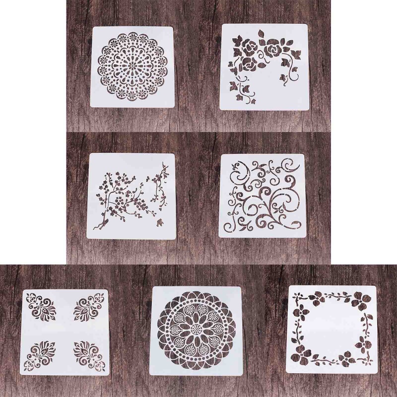 Bộ 7 Khuôn Tô Họa Tiết Mandala Trang Trí Giáng Sinh