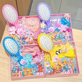 set kẹp nơ kèm lược cho bé gái đáng yêu cho bé gái