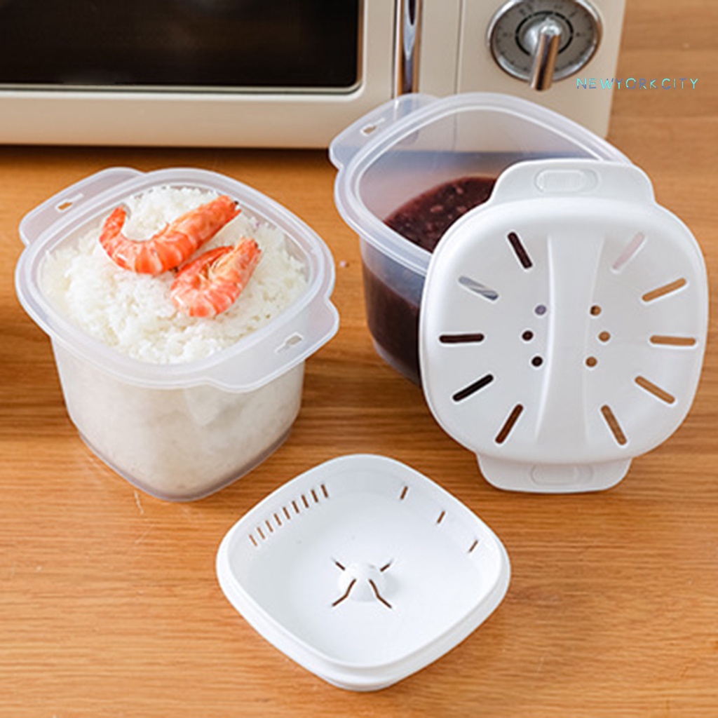 Hộp Đựng Cơm Trưa Bằng Nhựa Cách Nhiệt Có Nắp Đậy Thiết Kế Đục Lỗ Dễ Vệ Sinh Tiện Dụng