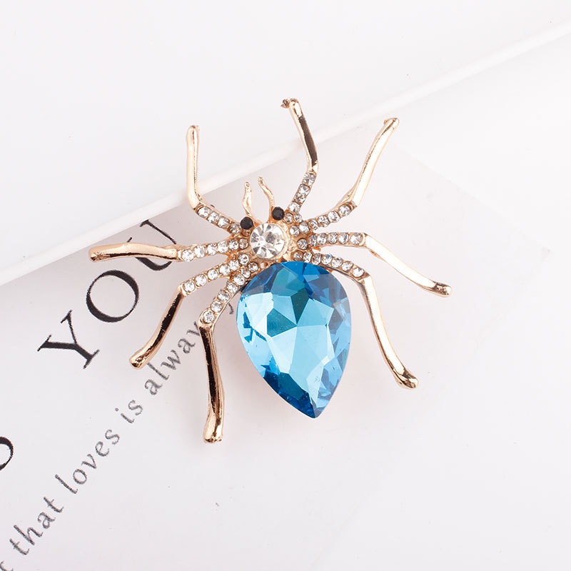 Ghim Cài Cổ Áo Hình Côn Trùng Đính Đá Pha Lê Sáng Tạo Cho Nam Và Nữ Charms