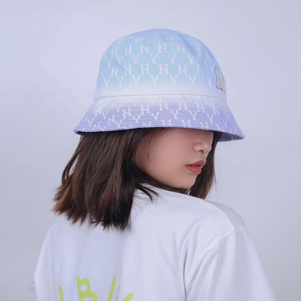 Mũ nón bucket logo NY nam nữ xanh tím