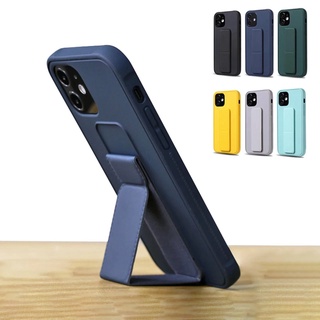 Ốp điện thoại silicon dẻo mịn mượt có giá đỡ đeo cổ tay cho iPhone 13 12 Pro Max