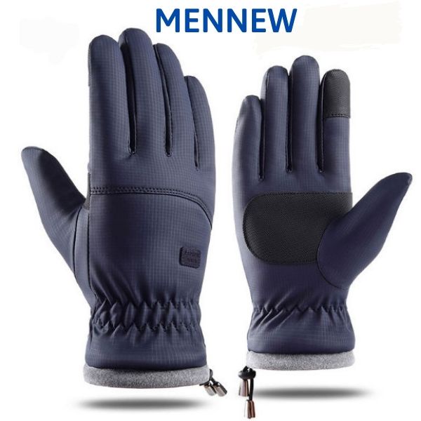 Găng Tay Da Nam Cao Cấp Lót Lông Dữ Ấm Mùa Đông Bao Tay Da Lộn Chống Nước Chống Rét Xe Máy Hà Nội GTLL.MenNew