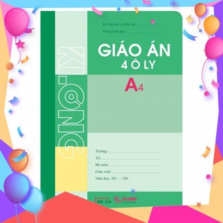 [Sổ lò xo đẹp xinh ] Sổ giáo án KLONG 4 ôly(2.5*2.5) A4 200tr; MS: 314 T4