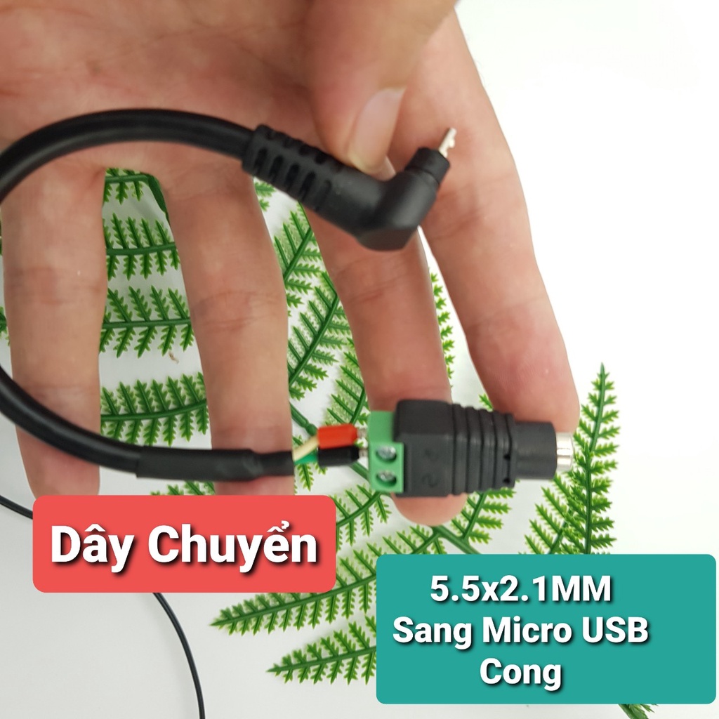 Cổng chuyển Jack nguồn 5.5x2.1 ra các loại 4.0 4.8 micro