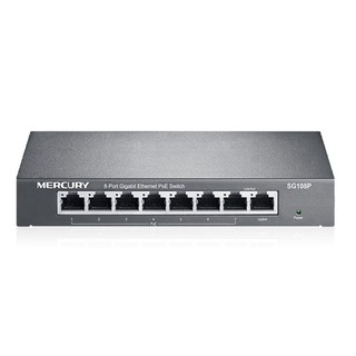 Switch 8 Full Gigabit POE 65W Mercury SG108P, MSG08CP vỏ thép