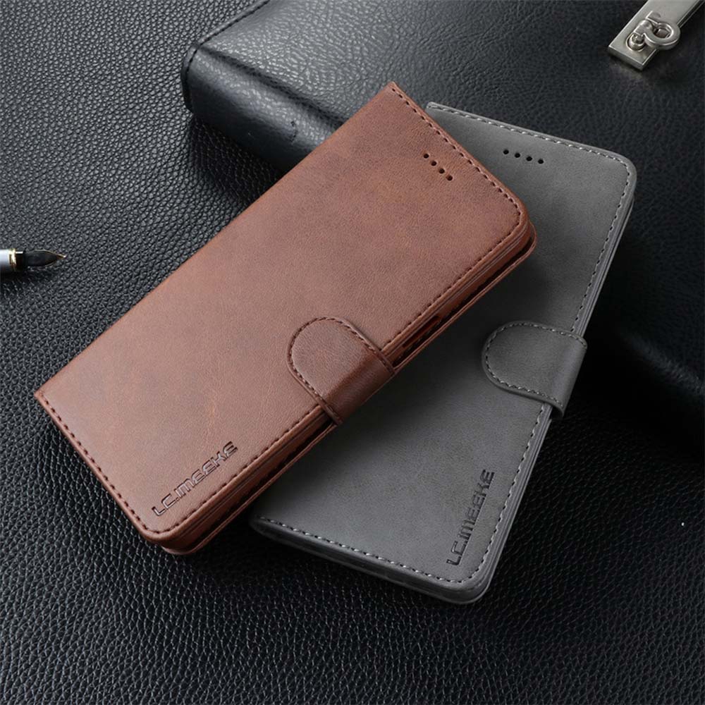 Bao da PU nắp gập từ tính dạng ví sang trọng kèm giá đỡ thích hợp cho iPhone 6s 6 7 8+ X XS XSMax XR 11Pro 12 12Pro Max