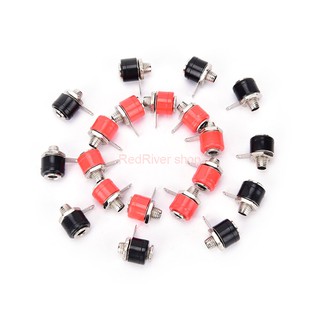 Jack bắp chuối cái 4mm - 1 cặp đỏ đen
