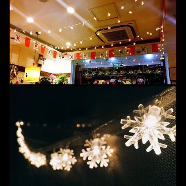 Đèn LED Bông Tuyết, Bi Tròn, Giọt Sương trang trí phòng ngủ, tiệc tùng, đi cắm trại với ánh sáng lung linh ấm áp