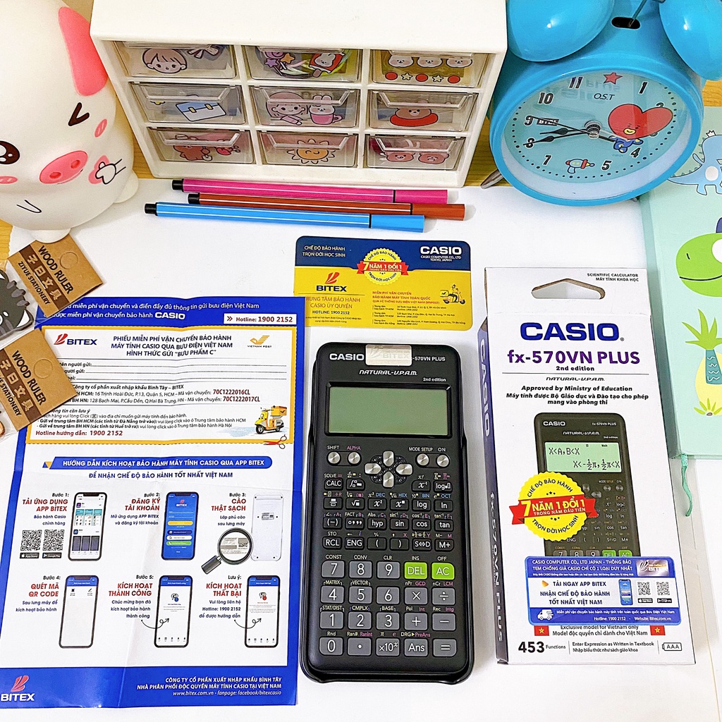 Máy Tính Casio FX 570VN Plus New 2nd Edition Nhập Khẩu Thái Lan 7 Năm Bảo Hành Chính Hãng 417 Tính Năng TEZY BOOKS