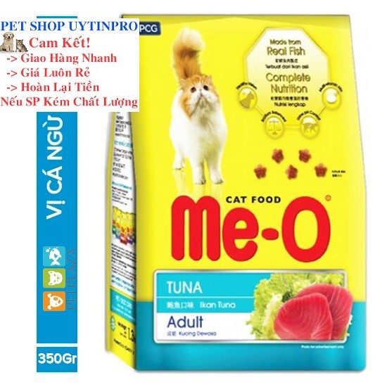 [Mã PET20K giảm 20K đơn 250K] THỨC ĂN MÈO LỚN Me-O Vị Cá Ngừ Gói 350g Xuất xứ Thái Lan