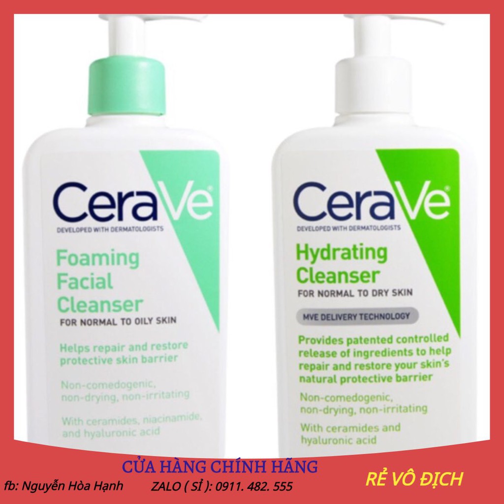 Sữa rửa mặt Cerave 236ml [ Bản Pháp ]