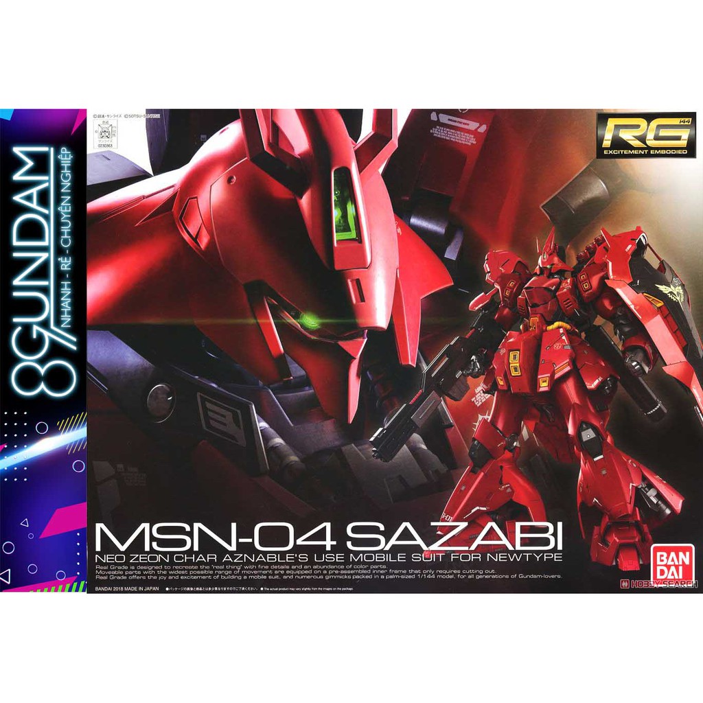 Mô Hình Lắp Ráp Gundam RG MSN-04 Sazabi