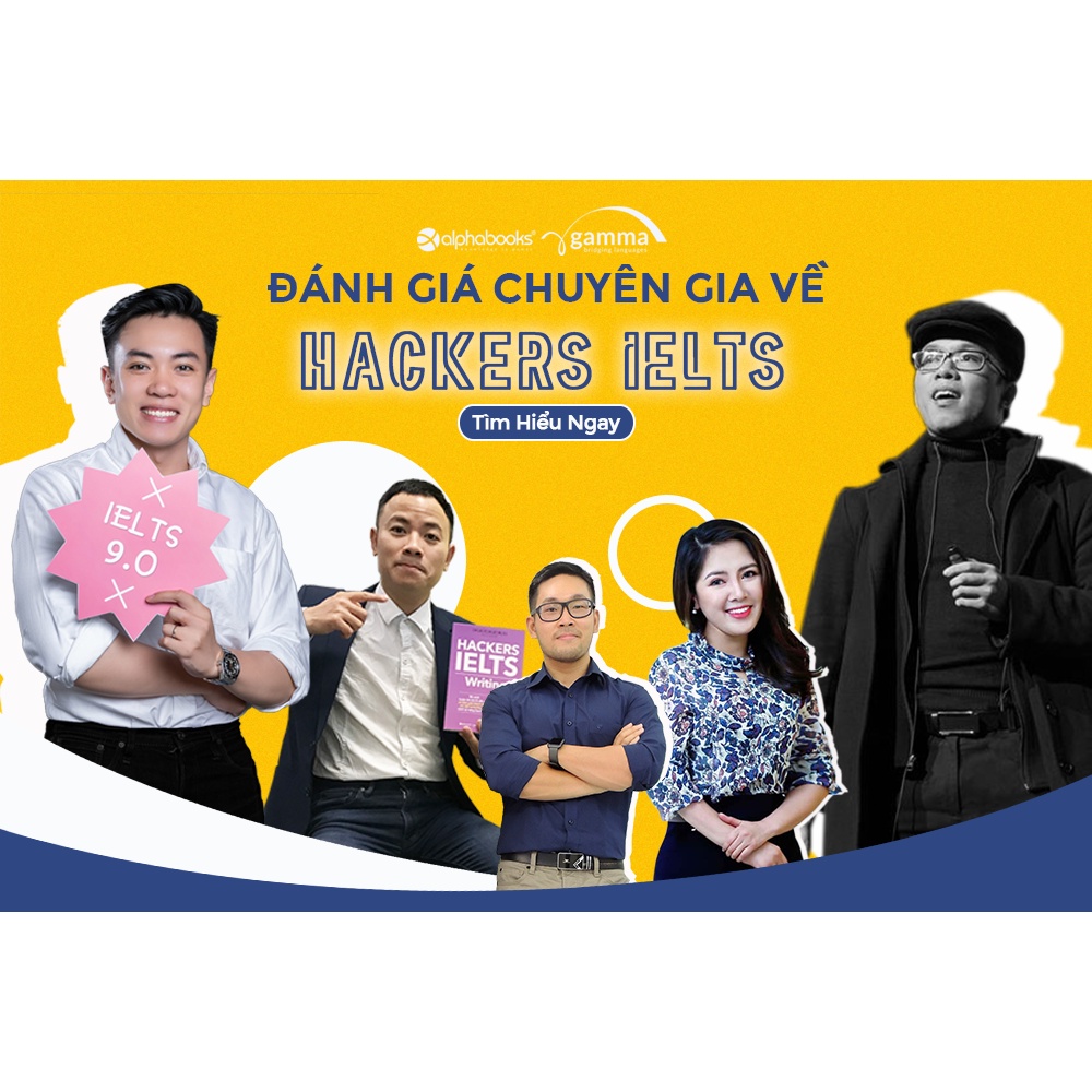 Combo 4 Sách Hackers IELTS (Reading+Listening+Writing+Speaking) kèm giải thích đáp án và hướng dẫn tự nâng band điểm
