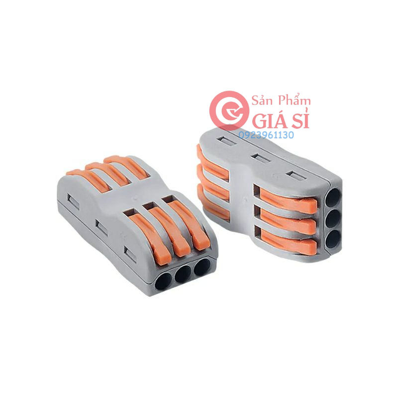 Cút nối dây điện nhanh PCT-222 2 cổng vào 2 ra - chịu tải 32A - dây tối đa 2,5mm ❤️freeship❤️