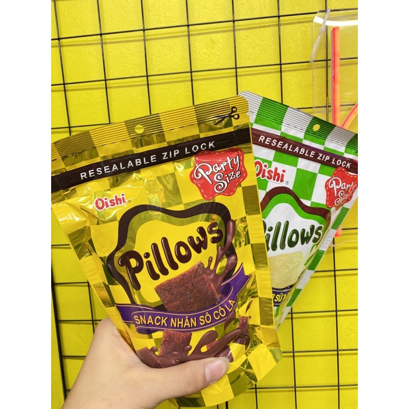 [Mã 267FMCGSALE giảm 8% đơn 500K] Snack nhân Oishi Pillows gói 100g