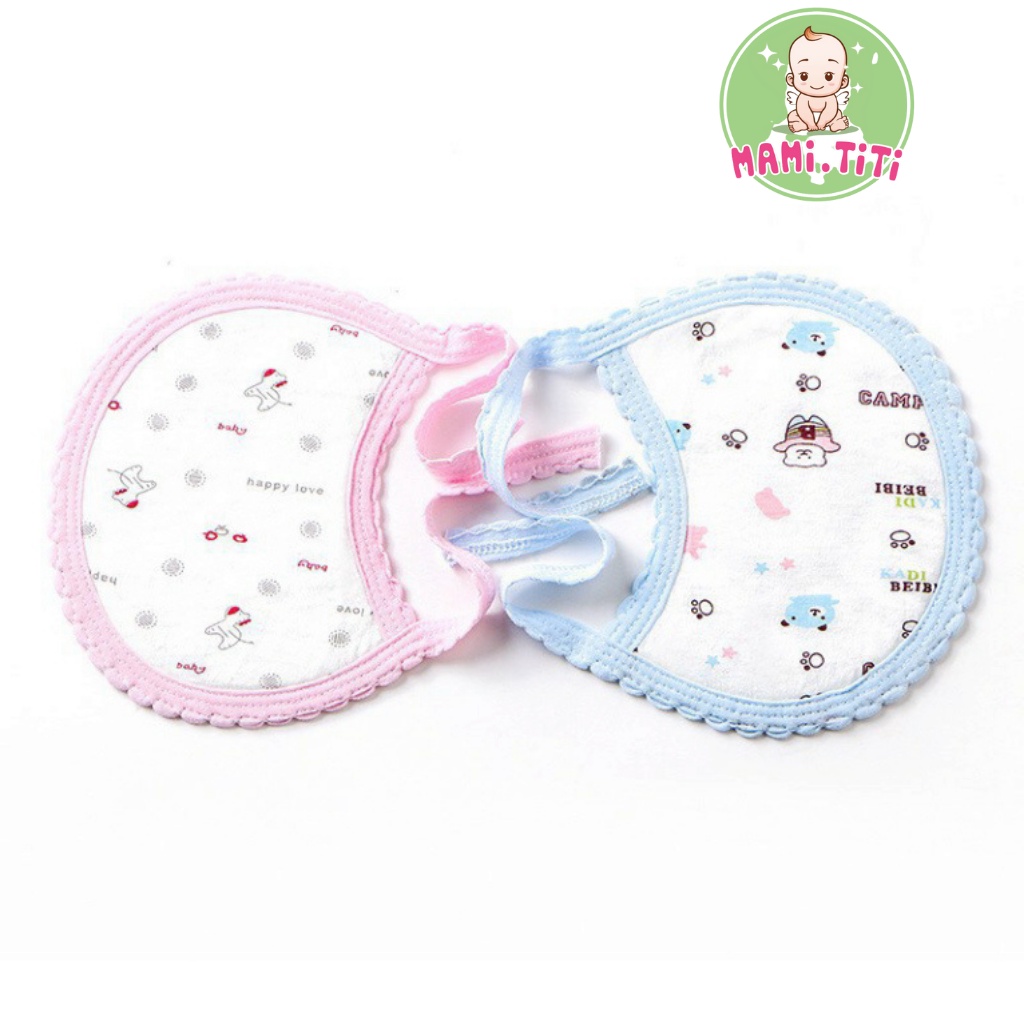 Yếm ăn dặm cho bé có dây buộc tiện lợi chất liệu cotton cao cấp - MAMI TITI