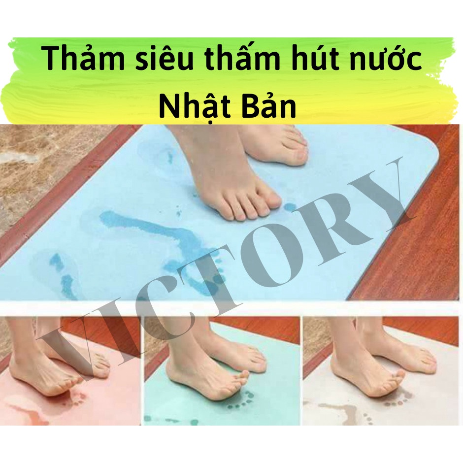 THẢM LAU CHÂN ĐÁ CỨNG SIÊU THẤM HÚT NƯỚC NHANH CÔNG NGHỆ NHẬT BẢN 60x40