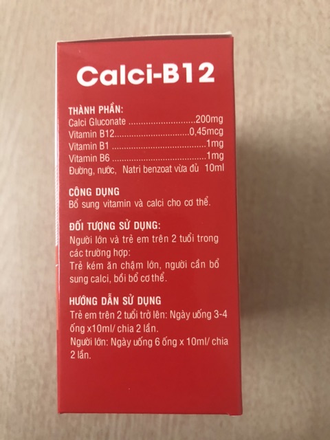 Canxi B12 ống nhựa - Bổ sung vitamin, cải thiện tình trạng thiếu calci