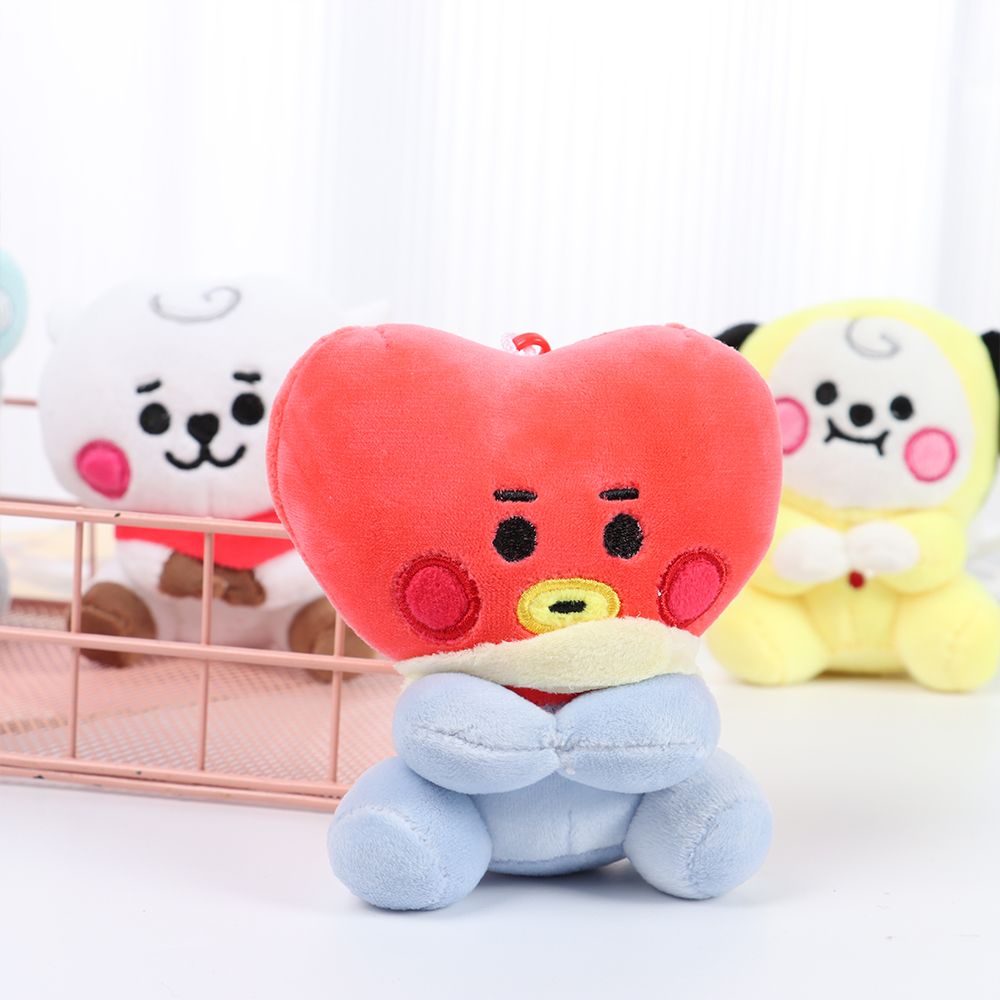 BTS 12cm Đồ chơi búp bê sang trọng móc khóa Bông PP Quà tặng