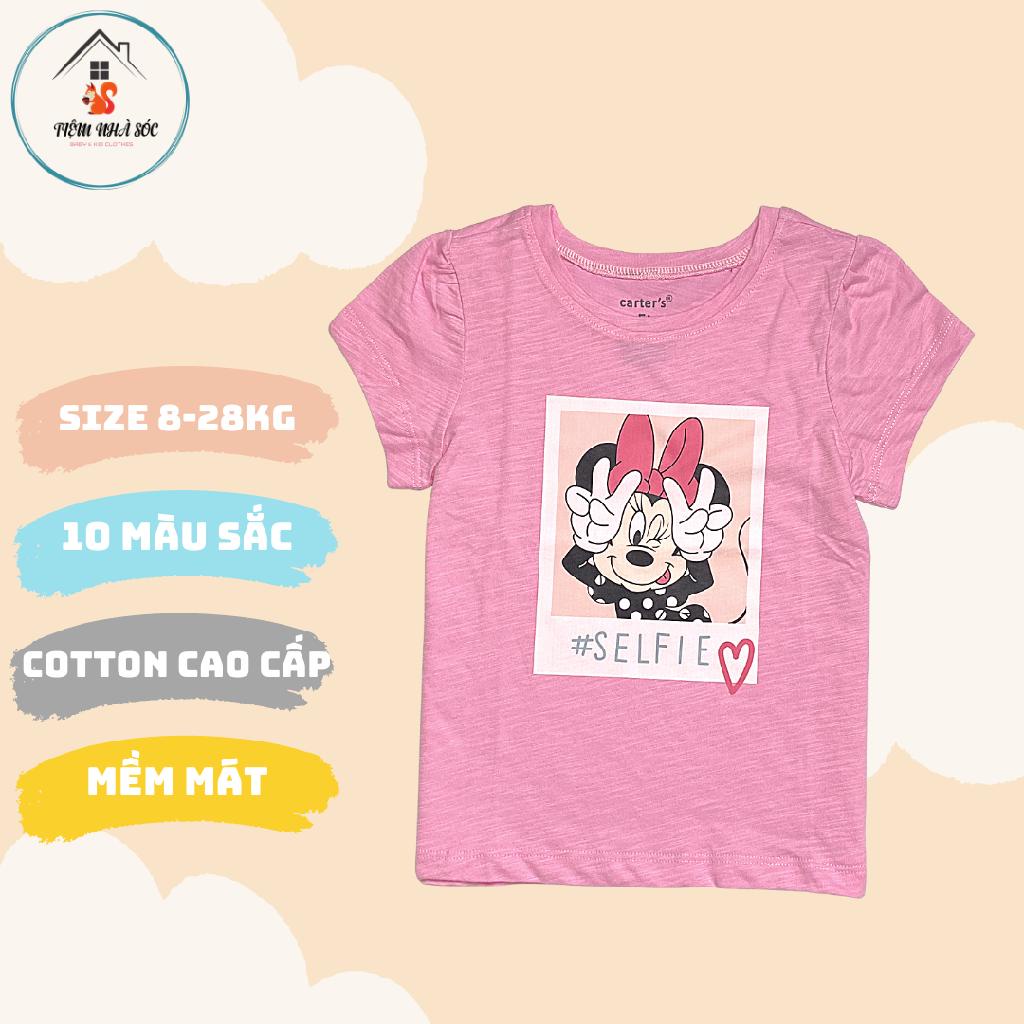 Áo thun cộc tay bé gái Carter họa tiết đáng yêu size 1 - 10 tuổi in hình dễ thương Tiệm Nhà Sóc