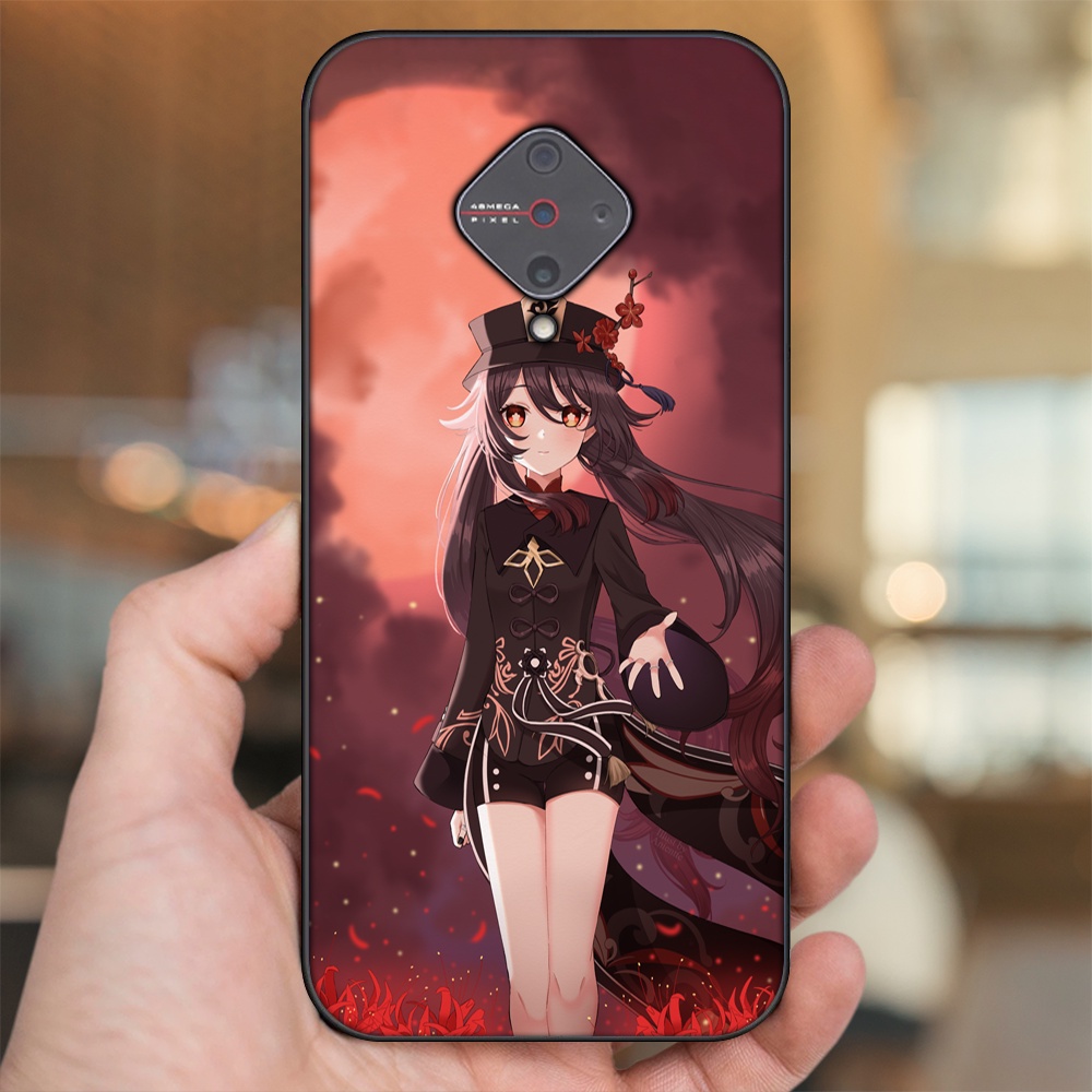 Ốp lưng Vivo S1 Pro viền đen in hình Hutao Genshin Impact