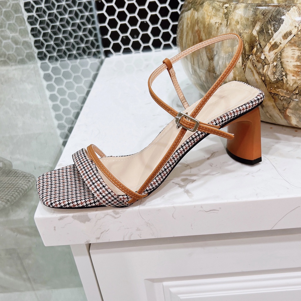 Sandal Cao Gót Nữ Quai mảnh xinh Xuất sắc - Cao 5cm - Giày Bánh Bèo mã SandalLV