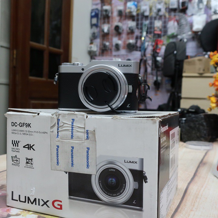 Máy ảnh Lumix Gf9 fullbox kèm lens super kít 12-32 quay video 4k