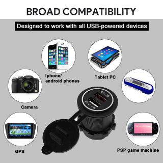 【Topshowmall】3.4A Sạc Nhanh 3.0 Bộ Sạc USB USB Cổng Kép Siêu Sạc Xe Máy